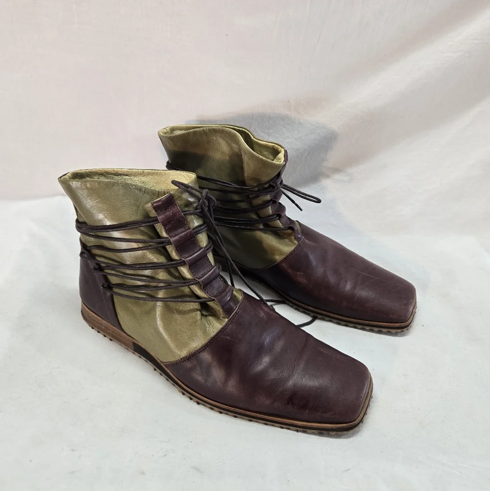Swear London Men's Size 45 Colorblock Leather Shoe Ankle Boots